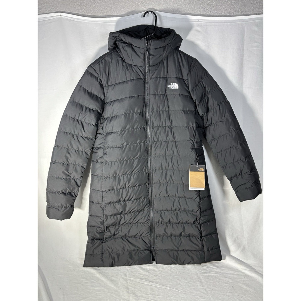 The North Face Women's Acon Parka Down Coat Jacket TNF Long Black  XL NEW